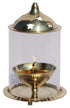 Brass Oil Lamp Deepak With Chimney 0.155kg